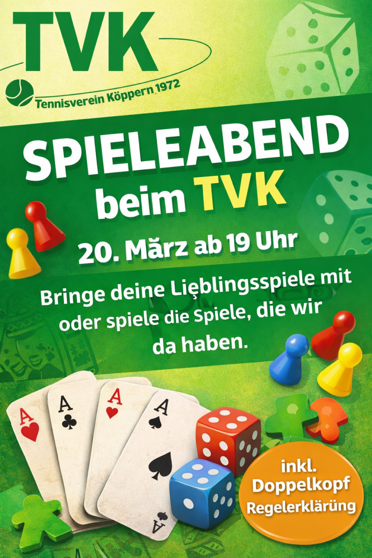 Mehr über den Artikel erfahren Spieleabend am 20. März